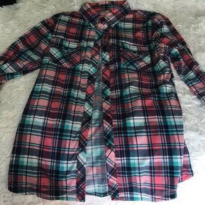 pink & blue flannel